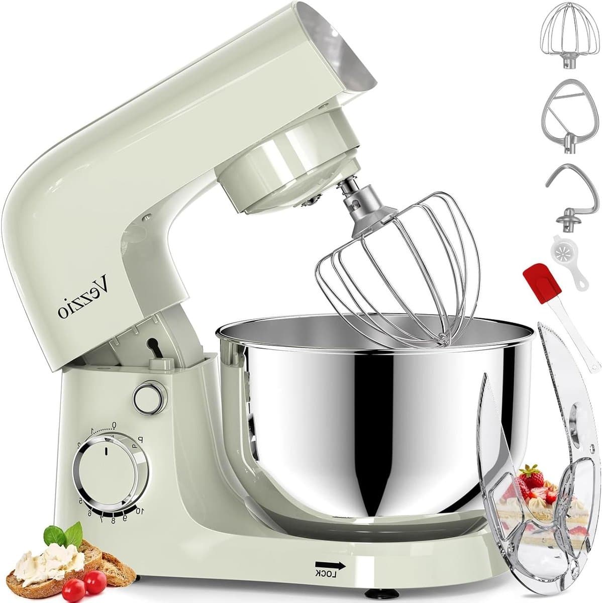 Keukenmachine - Mixer - Bakken - 10 snelheden - 45 liter kom - Groen — afbeelding 1