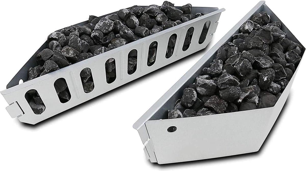 Houtskoolmand voor Weber Grill - Directe en Indirecte Warmte - Houtskoolbriket Brandstofhouder - 2 stuks — afbeelding 1