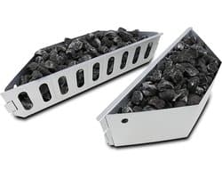 Houtskoolmand voor Weber Grill - Directe en Indirecte Warmte - Houtskoolbriket Brandstofhouder - 2 stuks
