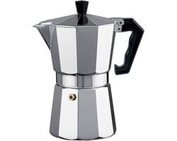 Alessandro Percolator Italiaans koffiezetapparaat - 2 kopjes - Aluminium - zilver - 90 ml - Koffiezetter