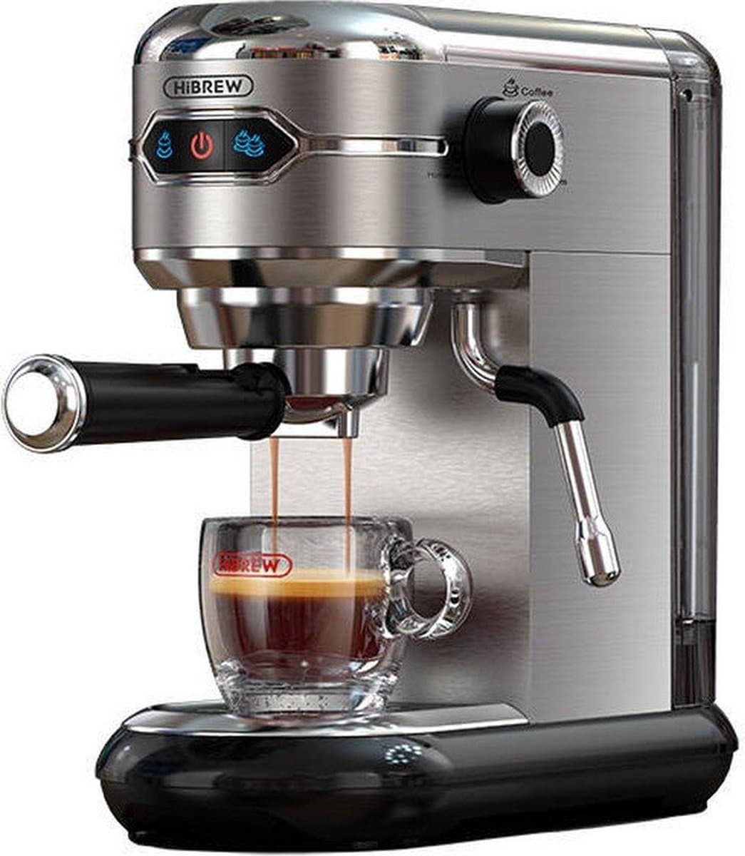 HiBREW H11 Koffiecupmachine – Compact – 19Bar – 1,1L Waterreservoir – Zilver — afbeelding 1