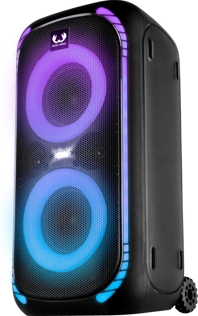 Fresh 'n Rebel Party Speaker Bluetooth - Groot formaat - 12 uur Draadloze Speelduur - Bass Boost - Lichtshow - met Trolley — afbeelding 1