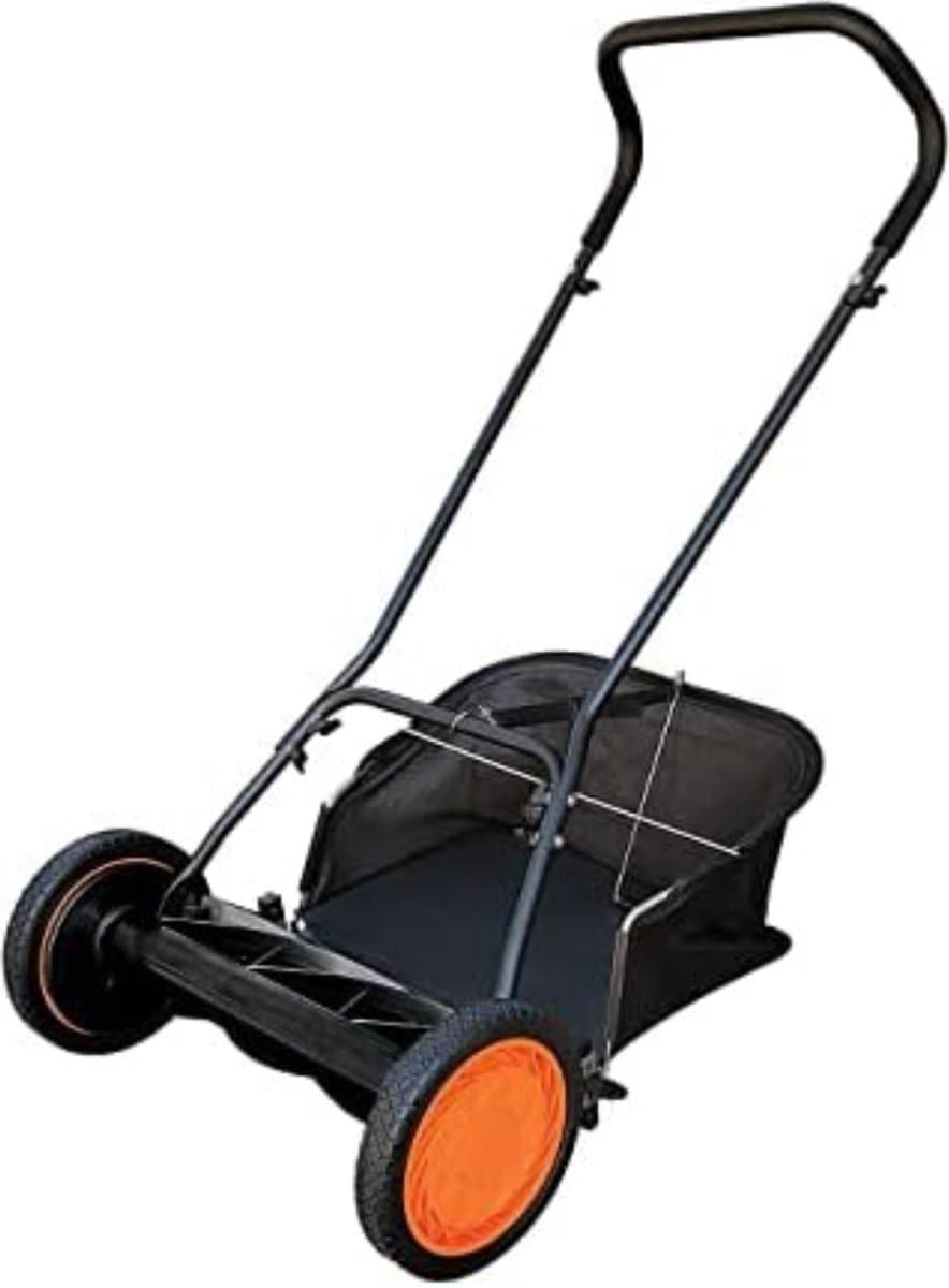 Grasmaaier handmatig - Handmaaier grasmachine - Handmaaier - Kooimesmaaier - 79,22 x 61,01 x 106,5 cm - Zwart — afbeelding 1