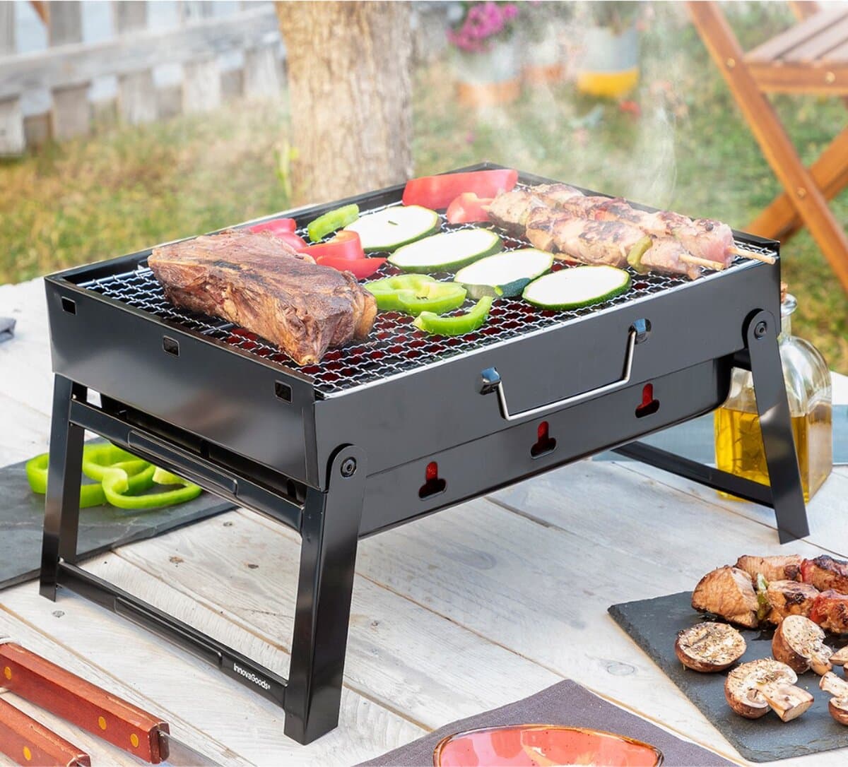 Opvouwbare BBQ - Barbecue - Camping Barbeque - Klein Formaat - Draagbare Grill - Tafel Grill - Inklapbaar - Strand, Park — afbeelding 1