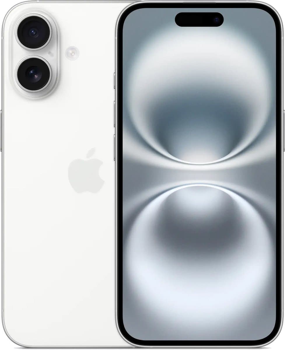 Apple iPhone 16 - 128GB - Wit — afbeelding 1