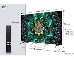 TCL 85Q6C - 85 inch - 4K QD-MiniLED - 2025 - Smart TV