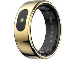 WizBay Premium Select® Smart Ring Goud - Maat 12 - Smart Ring met Hartslag, Slaap, Zuurstof - Multi Sport Modi