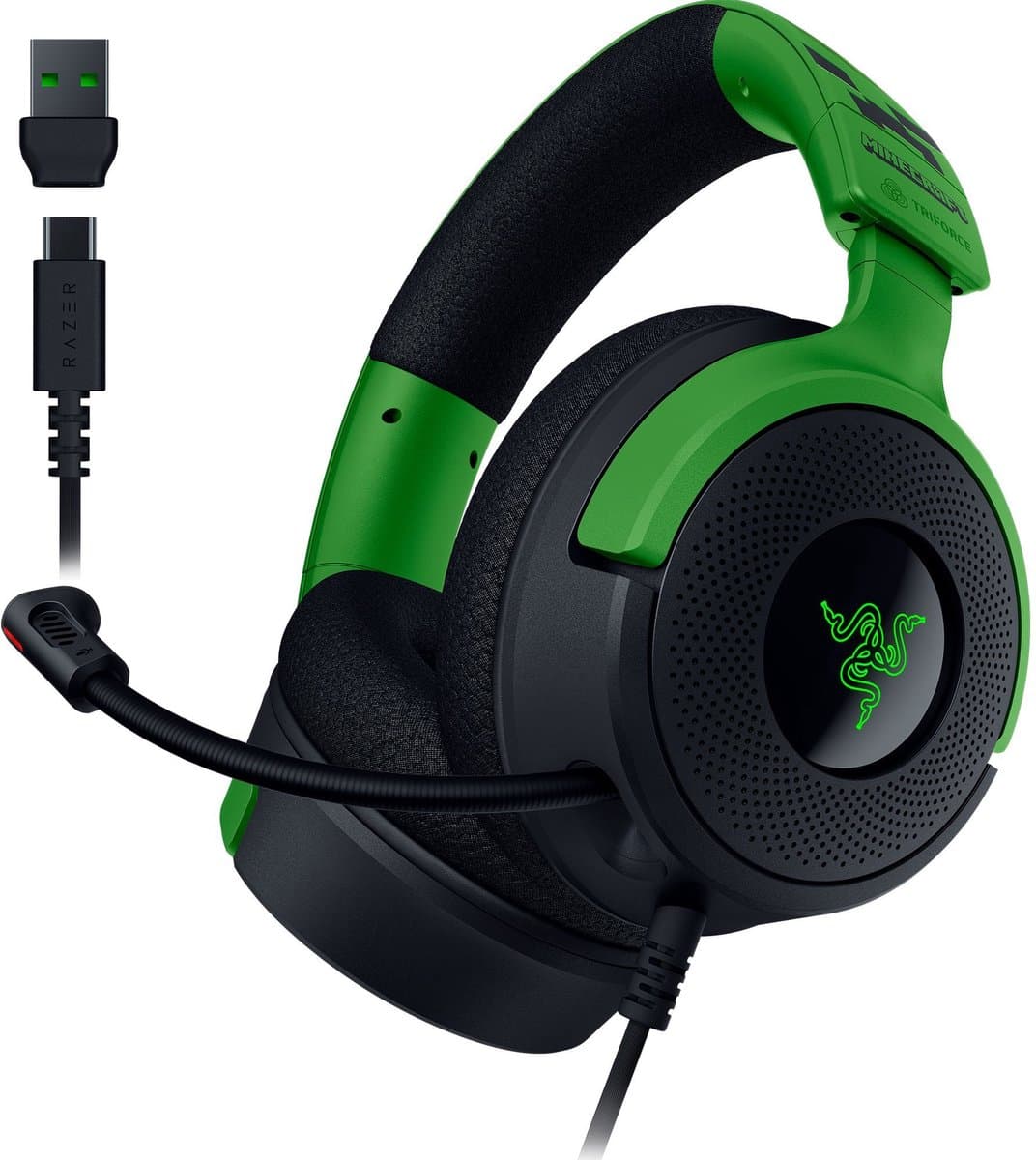 Razer Kraken V4 X - Gaming Headset - Razer Chroma RGB - PC, Console & Mobiel - Minecraft Edition — afbeelding 1