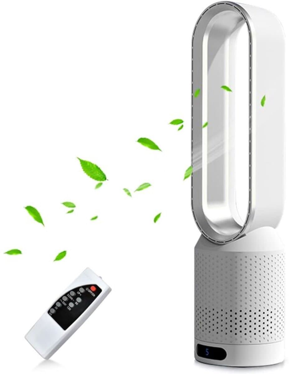 Torenventilator, stille torenventilator, 20-inch tafelmodel torenventilator, 8 windsnelheden, 90° oscillatie, met afstandsbediening, 2-uurs timer, geschikt voor woonkamers en slaapkamers. — afbeelding 1