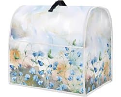 Mixerhoes - Keukenmachine beschermhoes - Keuken Organisatie - Stijlvol Bloemendessin - Groot Formaat - Blauw Marmer