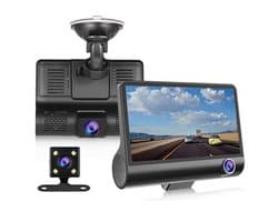 Dailygoods - Dailygoody Dash Cam 1080P Groothoek 4 Inch Nachtzicht Bewegingsdetectie Auto Recorder Voor en Achter