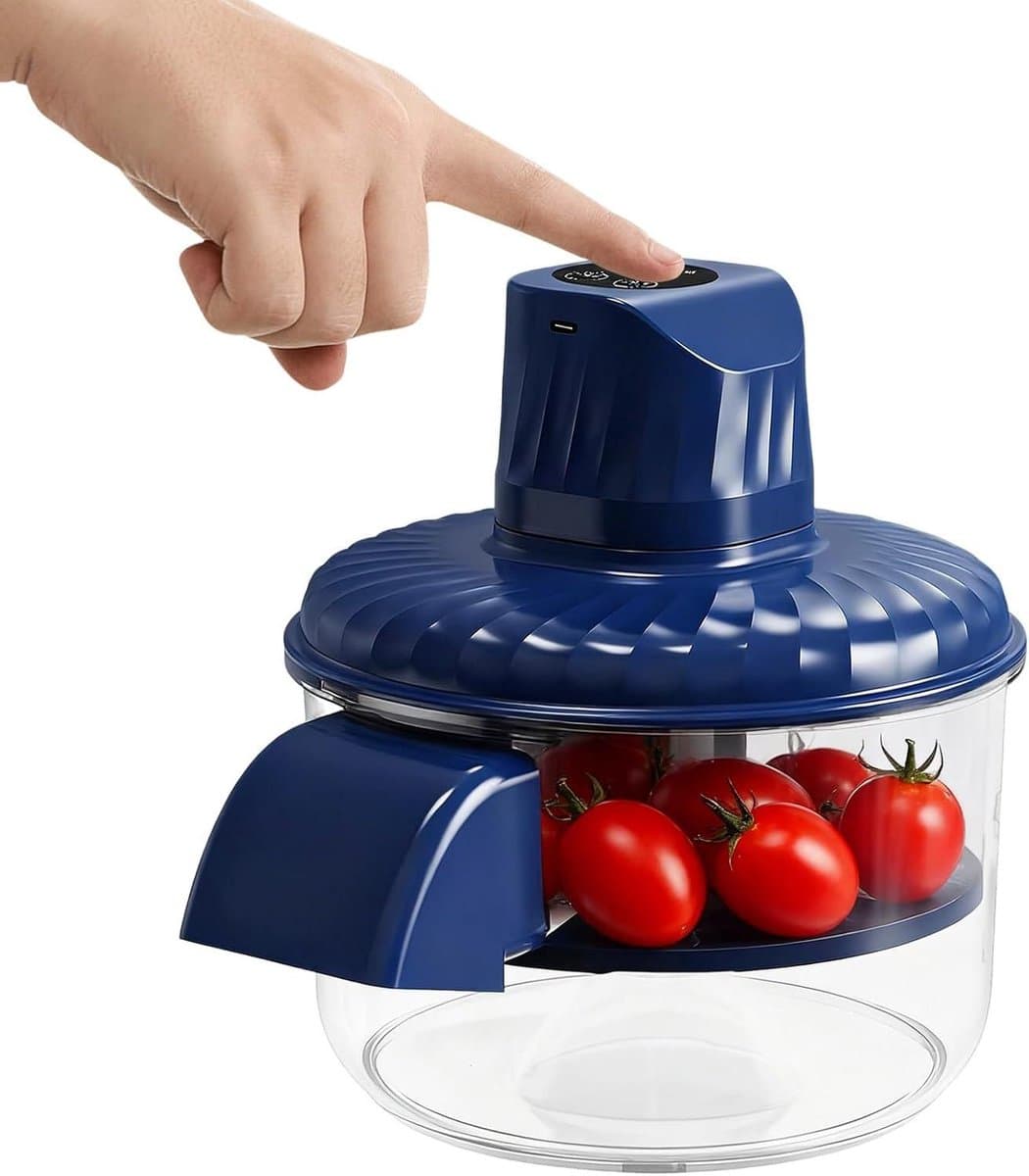 Elektrische Schilmachine - Keuken Gadget - Fruit Groente Schillen - Draadloze Mobiliteit - Grote Capaciteit - Zilver — afbeelding 1