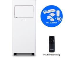 MEDION Mobiele Airco E901 (9000 BTU, 3-in-1, Koelen, Ontvochtigen, Ventileren, tot 32m², incl. Raamafdichtingskit, voor Slaapkamer en Woonkamer, Afstandsbediening, MD 37731)