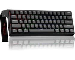 AULA WIN60 HE - 60% Bedraad RGB Gaming Toetsenbord - Hall Effect Rapid Trigger - Magnetische Toetsen - Gasket - Hot Swap - 8K Hz Polling Rate - QWERTY Toetsenborden - Zij Bedrukte toetsen - 61 Keys - Nacht Zwart