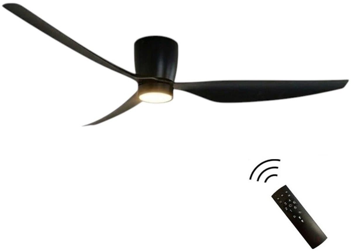Freelight Arioso Plafondventilator incl. verlichting Ø 127 cm zwart - Energiezuinige fluisterstille motor - 6 standen & timer - Plafondwaaier - Ventilatielamp — afbeelding 1