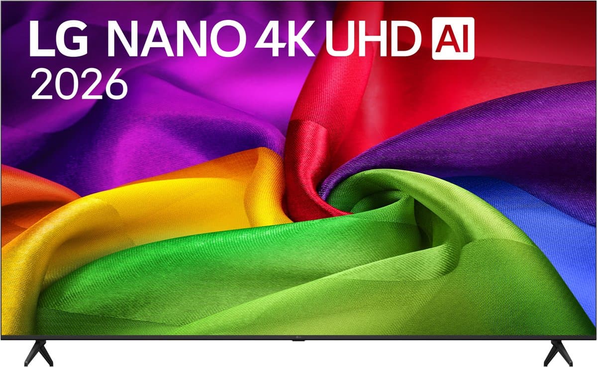 LG 75NU800B6LA 75 inch NANO 4K UHD Smart TV, Alpha 7 AI Processor 4K Gen9, HDR10, HLG, webOS 26, AI Sound Pro, Wi-Fi, Bluetooth, Zwart — afbeelding 1