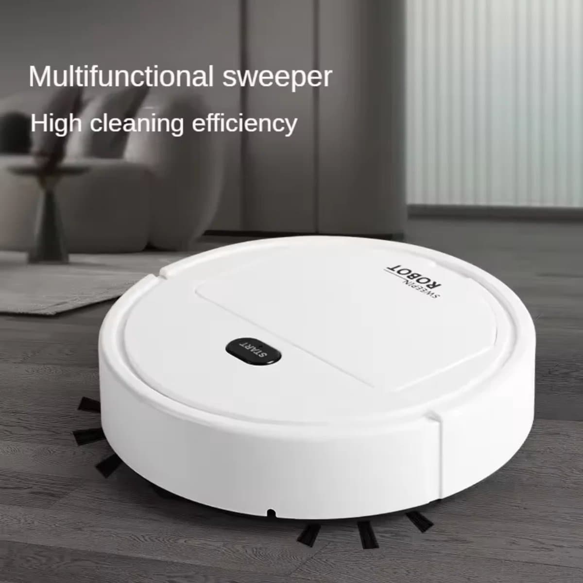 THEROB Smart robot stofzuiger met borstels en Veegdoek. 3 in 1.Zuigen, vegen en dweilen. Krachtige smart robot stofzuiger uitvoering is een onmisbare hulp — afbeelding 1