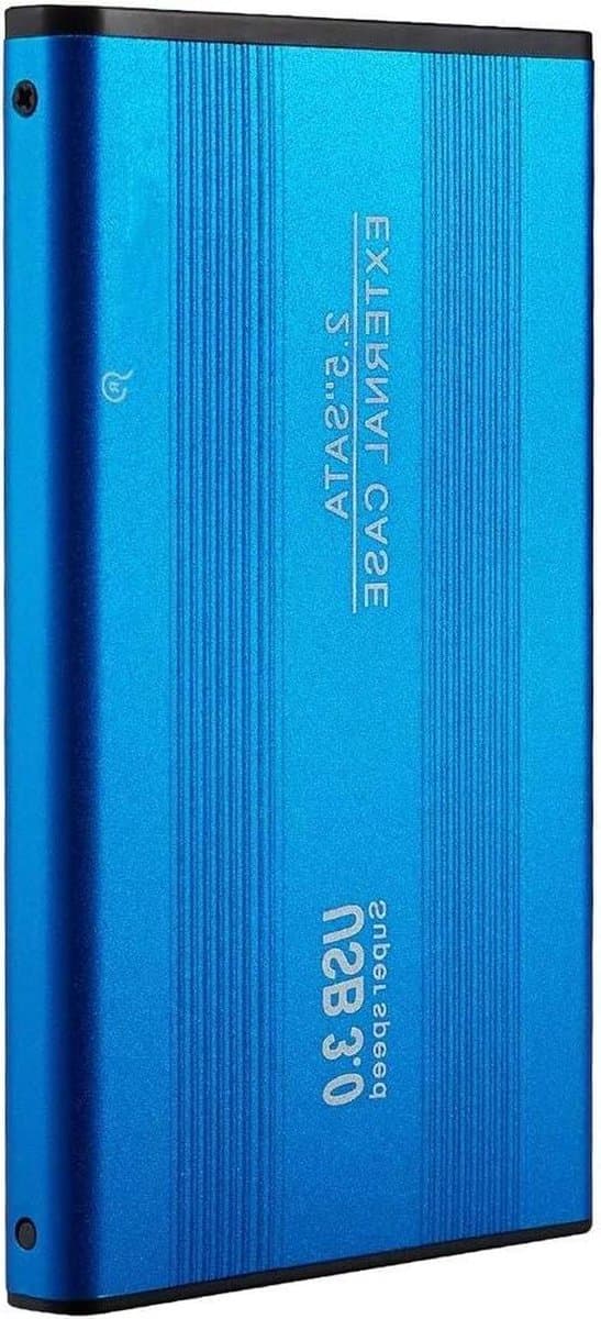 Externe Harde Schijf - Draagbare Opslag - Bestanden Opslaan - Ultra Slank Aluminium - 2 TB - Blauw — afbeelding 1