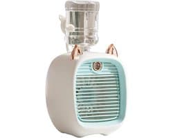 Mini Air Cooler - Persoonlijke Ventilator - Persoonlijke Koeling - Nanotechnologie Spray - Compact Formaat - Blauw
