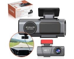 Neotex® Dashcam Auto 4K/1080P Dual Lens – Voor- en Achtercamera, Nachtzicht, G-Sensor, WiFi, Parkmodus