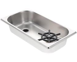 Automatische Spoeler - Flessenwasser Bar - Kopjes Reinigen - Hogedruk Waterstraal - 325 cm - Zilver