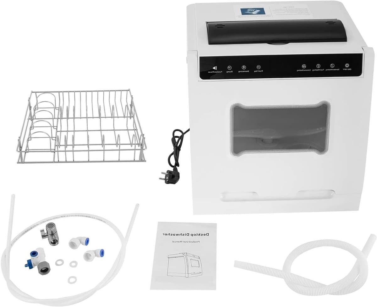 Tafelvaatwasser - Mini vaatwasser - Snel servies reinigen - Automatisch drogen desinfecteren - 40 x 40 x 45 cm - Wit — afbeelding 1