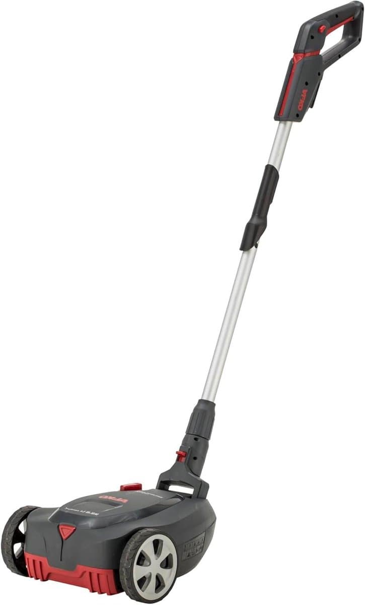Accu Mulchmaaier - Elektrische Grasmaaier - Gazon Onderhoud - Ecologische Mulchfunctie - 22 cm maaibreedte - Grijs Zilver Rood — afbeelding 1