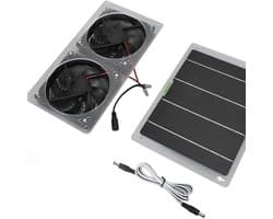 100W 12V Waterdichte Buiten Zonneventilator Set, Mini Draagbaar, Geschikt voor Huis, Caravan & Kas