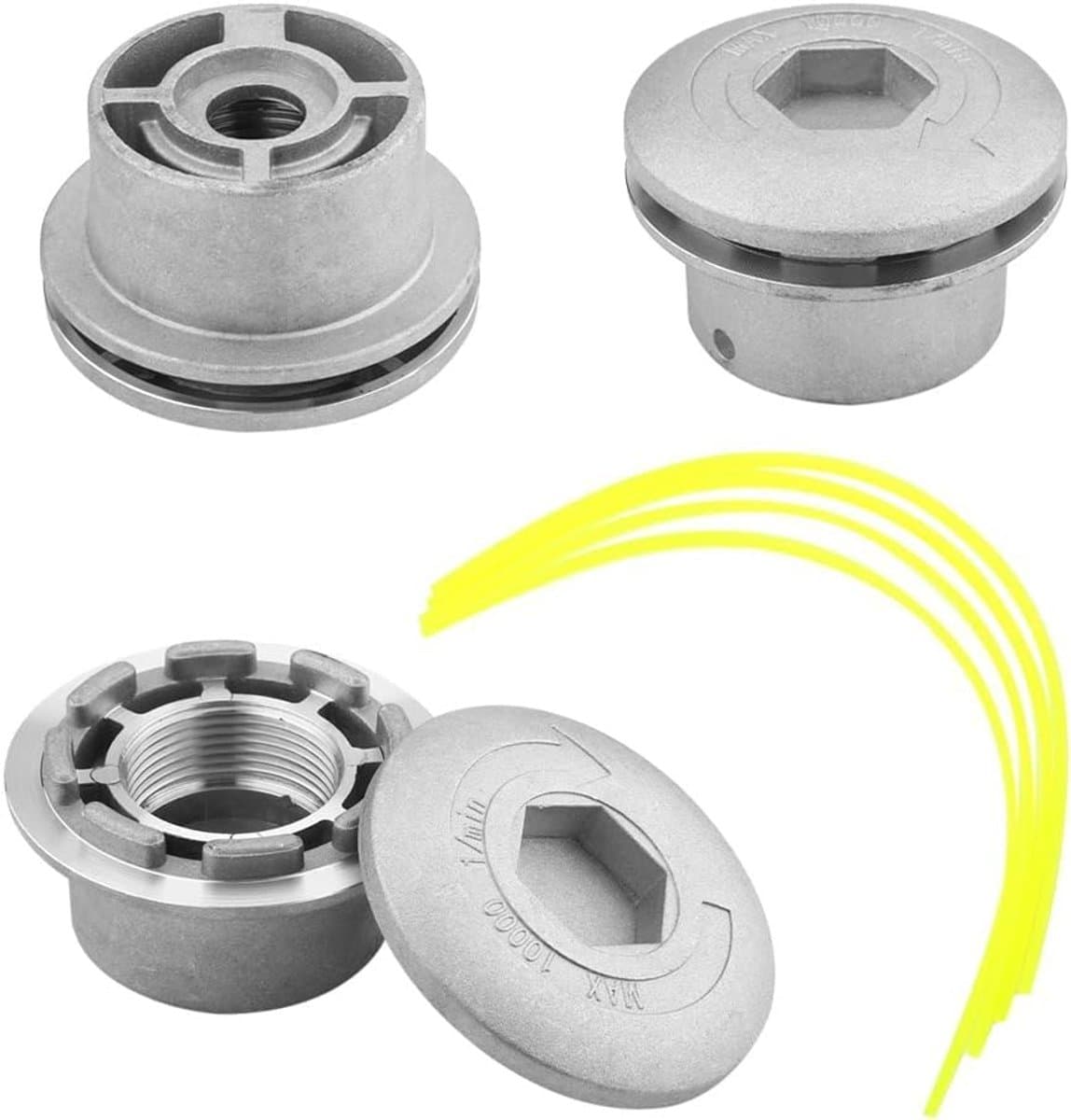 Metalen Grastrimmerkop met 4 Nylon Draad - Aluminium Grastrimmerkop - 7×4.5cm - Tuinonderdeel - Universeel Trimkop voor Grasmaaier en Bosmaaier - voor tuinonderhoud — afbeelding 1