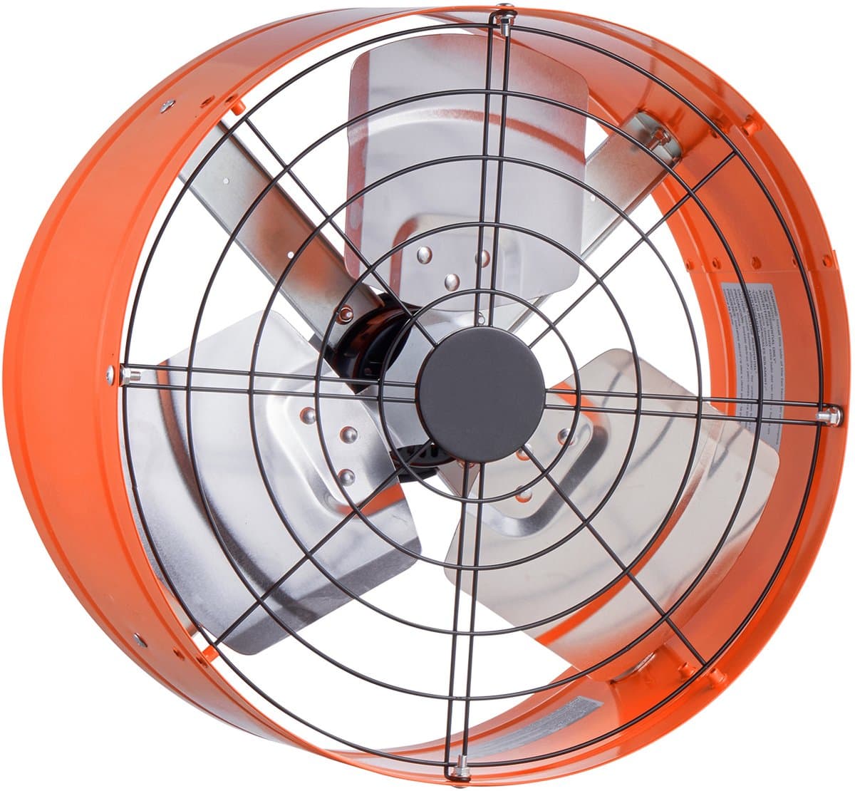 Gevelventilator - 15 inch zolderafzuigventilator in fel oranje met regelbare thermostaat en buitenrooster. 1650 CFM huisventilator om tot 2360 vierkante voet te koelen. — afbeelding 1