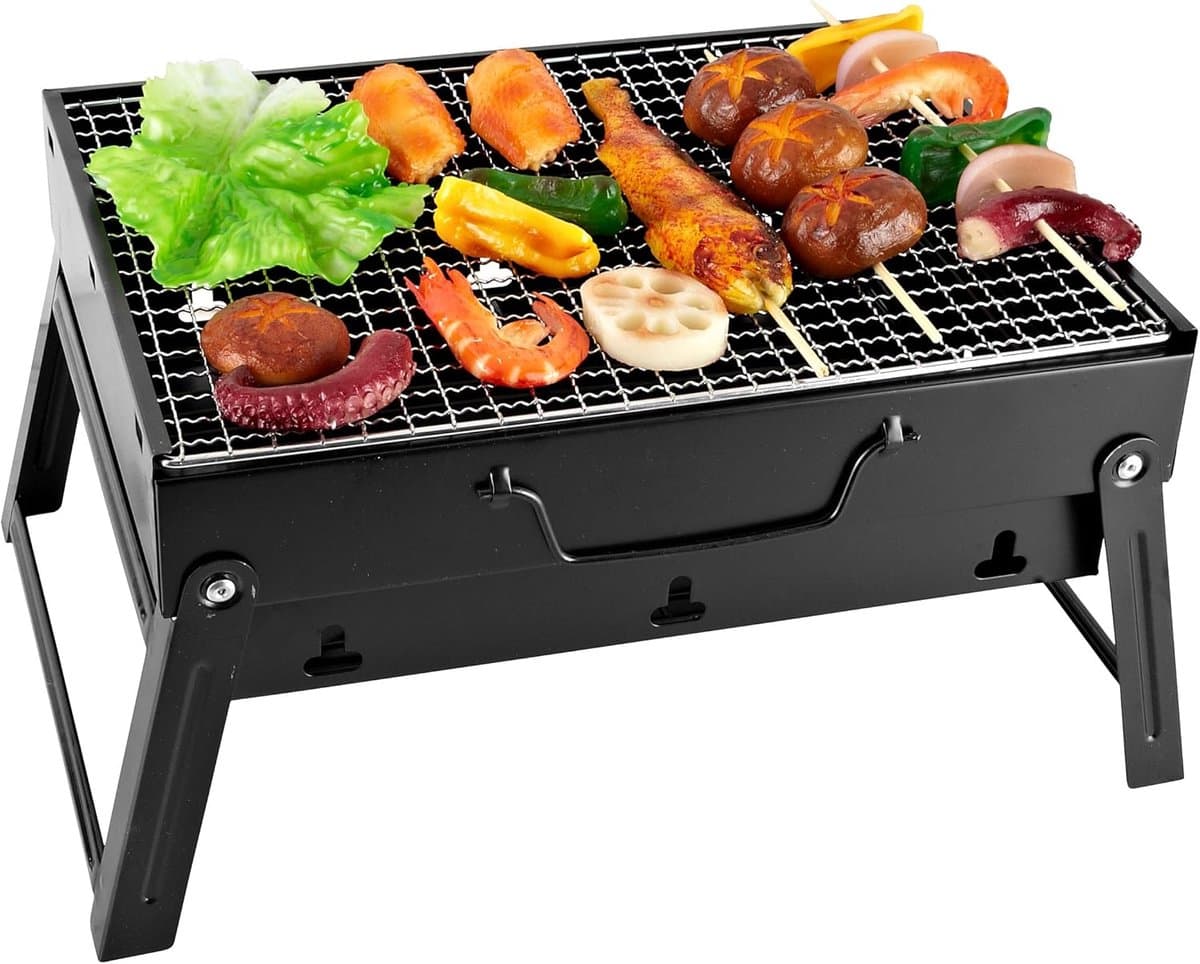 Zandarix Barbecue Houtskoolgrill - Reisgrill - Mini-grill - Tafelgrill - Picknick - Campinggrill — afbeelding 1