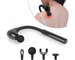 Zelfmassagepistool met J-vormig handvat en 5 niveaus voor diepe weefselmassage