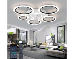 Stille Plafondventilator met Verlichting en Afstandsbediening - 90 cm - Dimbaar - Perfect voor Woonkamer en Slaapkamer