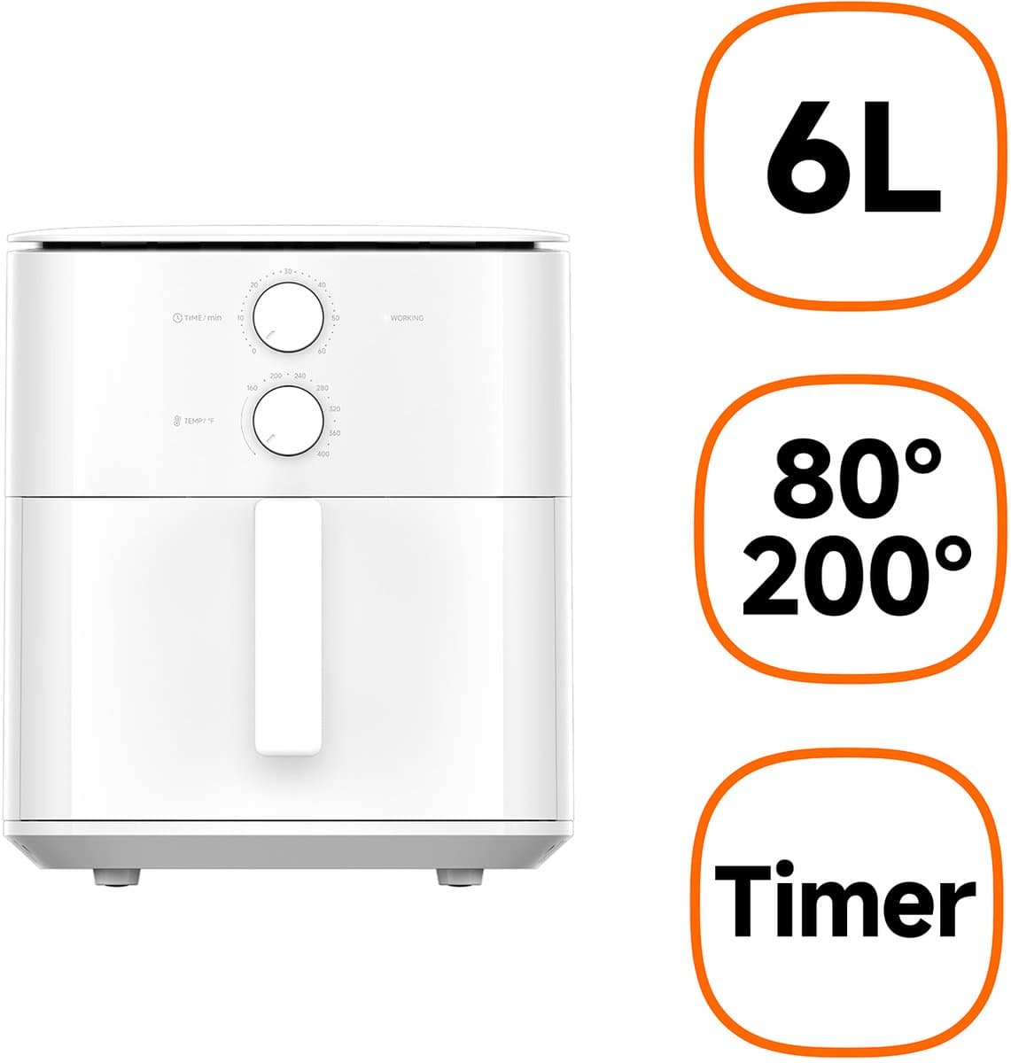 Xiaomi Air Fryer Essential 6L – XL Airfryer met handige kookgids - Gebruiksvriendelijke Airfryer voor het hele gezin — afbeelding 1