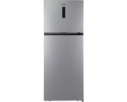 Heinner HF-HM415NFSE++ Koel-vriescombinatie 415 L – Full No Frost – Inverter – Elektronische Bediening met Touch Display – Powercoolfunctie – Zilver – 5 Jaar Garantie