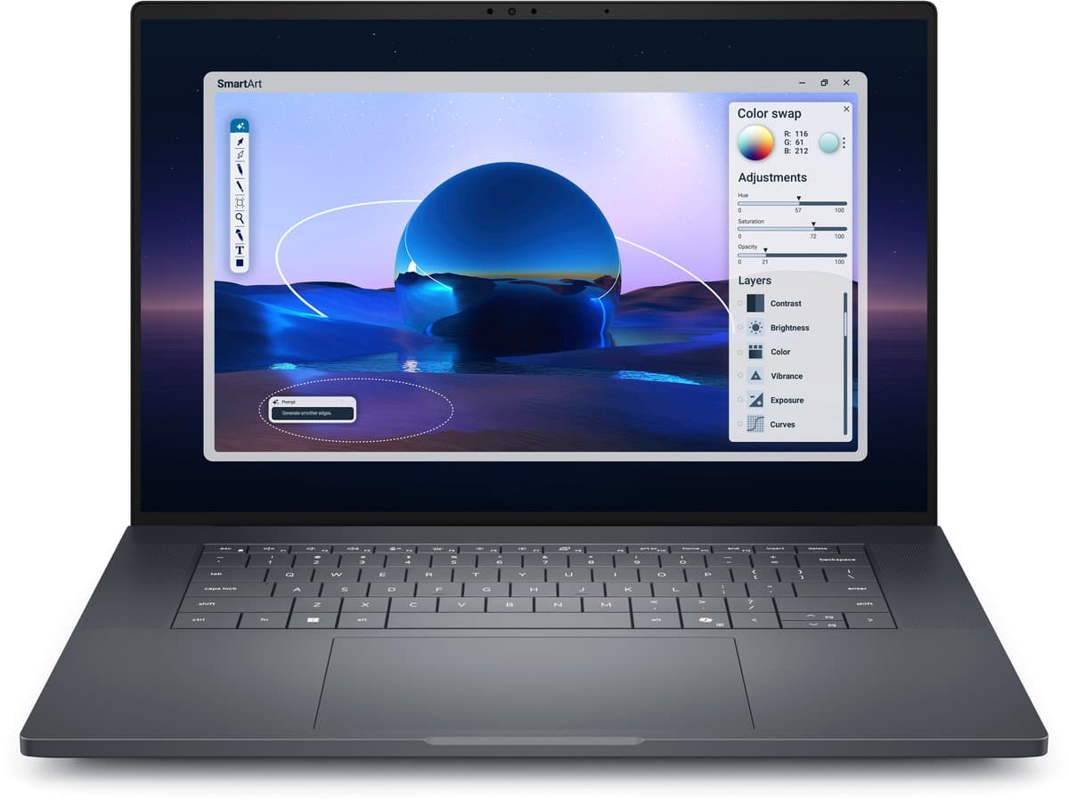 "DELL Pro Max 16 Premium MA16250 Intel Core Ultra 7 265H Mobiel werkstation 40,6 cm (16"") Full HD+ 32 GB LPDDR5x-SDRAM 1 TB SSD NVIDIA RTX PRO 2000 Blackwell Wi-Fi 7 (802.11be) Windows 11 Pro Engels Zwart" — afbeelding 1
