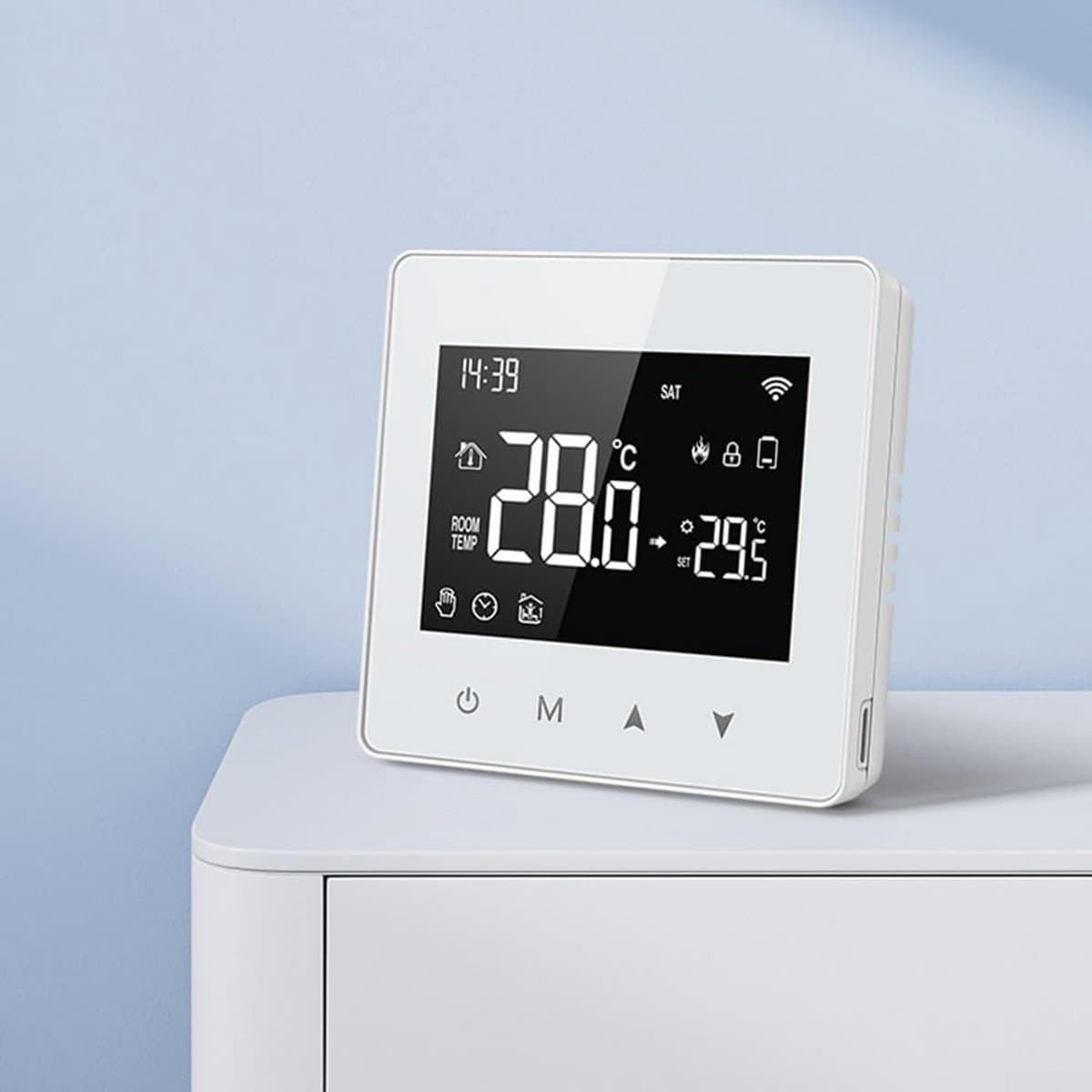 Slimme WiFi Thermostaat voor Gas Boiler - Programmeerbaar & App Bediening — afbeelding 1