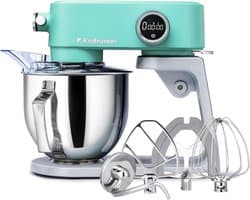Krachtige Metalen Keukenmachine 5L - 8 Snelheden & Timer - Inclusief Garde, Deeghaak & Mixer
