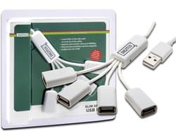 4-Poorts USB 2.0 Hub Spider High-Speed 480 Mbit/s Wit