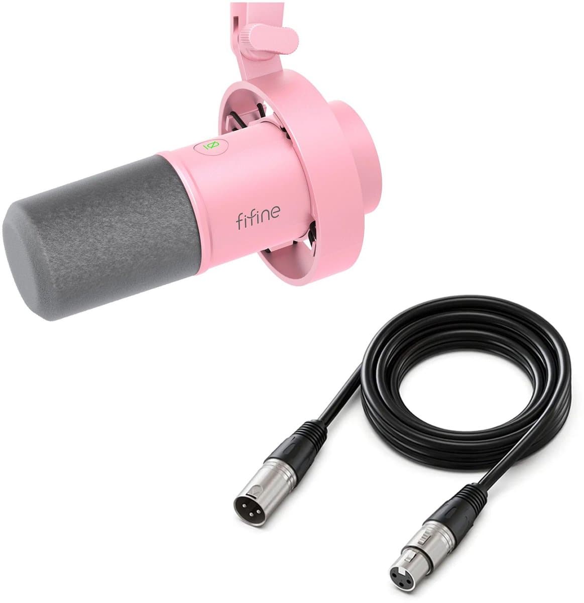 FIFINE K688 - Met XLR - USB / XLR - Dynamische Microfoon - Streaming - Podcasting - Gaming - Geschikt voor PS4 / PS5 / PC - Roze — afbeelding 1