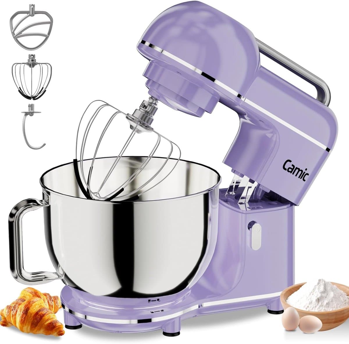 Kneedmachine Keukenmachine - Bakmachine Mixer - Zelf Bakken - 3-in-1 Functionaliteit - 7 Liter Capaciteit - Lichtpaars — afbeelding 1
