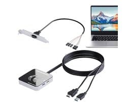 Desktop Aan/Uit Knop - Externe PC Start - Snel Computer Starten - USB 3.0 Interface - 8 cm Diameter - Zwart