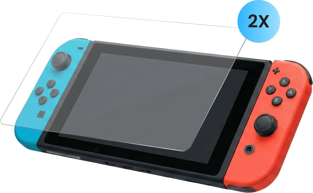 2BEFUN Screenprotector geschikt voor Nintendo Switch OLED - 2 Stuks - Gehard glas - Screenprotectors - Beschermglas - Accessoires — afbeelding 1