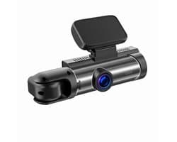 Dashcam voor en binnen dubbele camera, 1080P DVR Dashcam-rijrecorder met 3,16 inch IPS-scherm, 170° groothoekondersteuning, helder nachtzicht, botsingsvergrendeling en lusopname