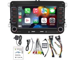 Android 13 autoradio met CarPlay, 2-DIN radio met 7-inch scherm, navigatiesysteem, met Bluetooth/USB/FM/RDS, ondersteuning voor Mirror Link (1+32G)
