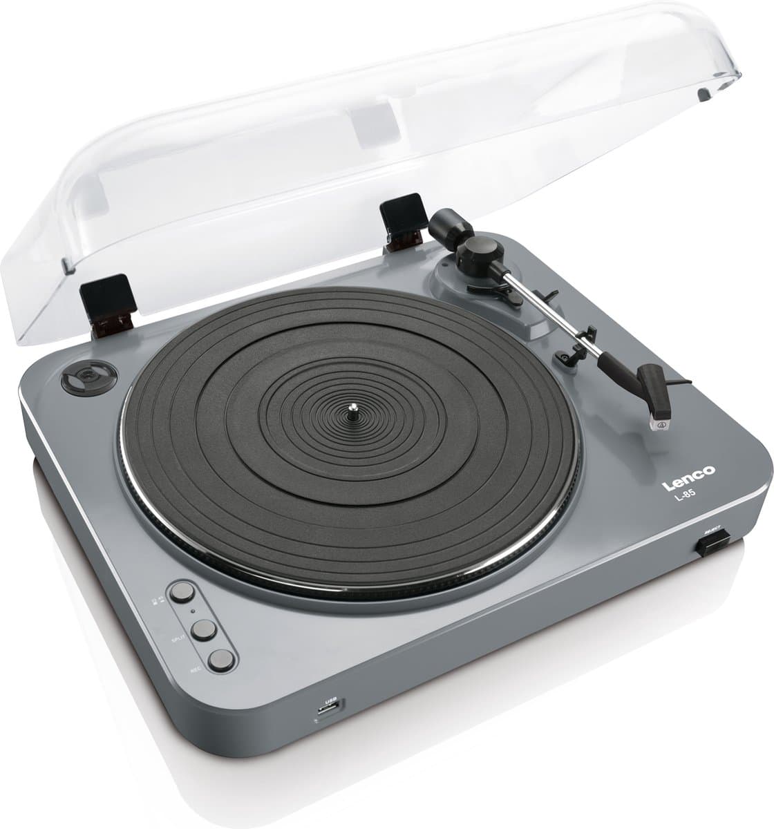 Lenco L-85 Platenspeler met USB - Grijs — afbeelding 1