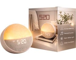 Wake Up Light Wekker met Zonsopgang Simulatie - Lichtwekker met Natuurgeluiden en Slaapgeluiden - 11 Kleuren - Snooze Functie - Slaaptrainer - Sunrise Alarm Clock