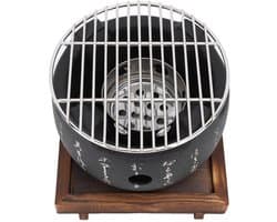 Dailygoody - Japanse Stijl Grill - Mini Draagbare Grill - Lichtgewicht en Praktisch - Houtskool Kachel - Voor Binnen en Buiten - Tafelblad Grill