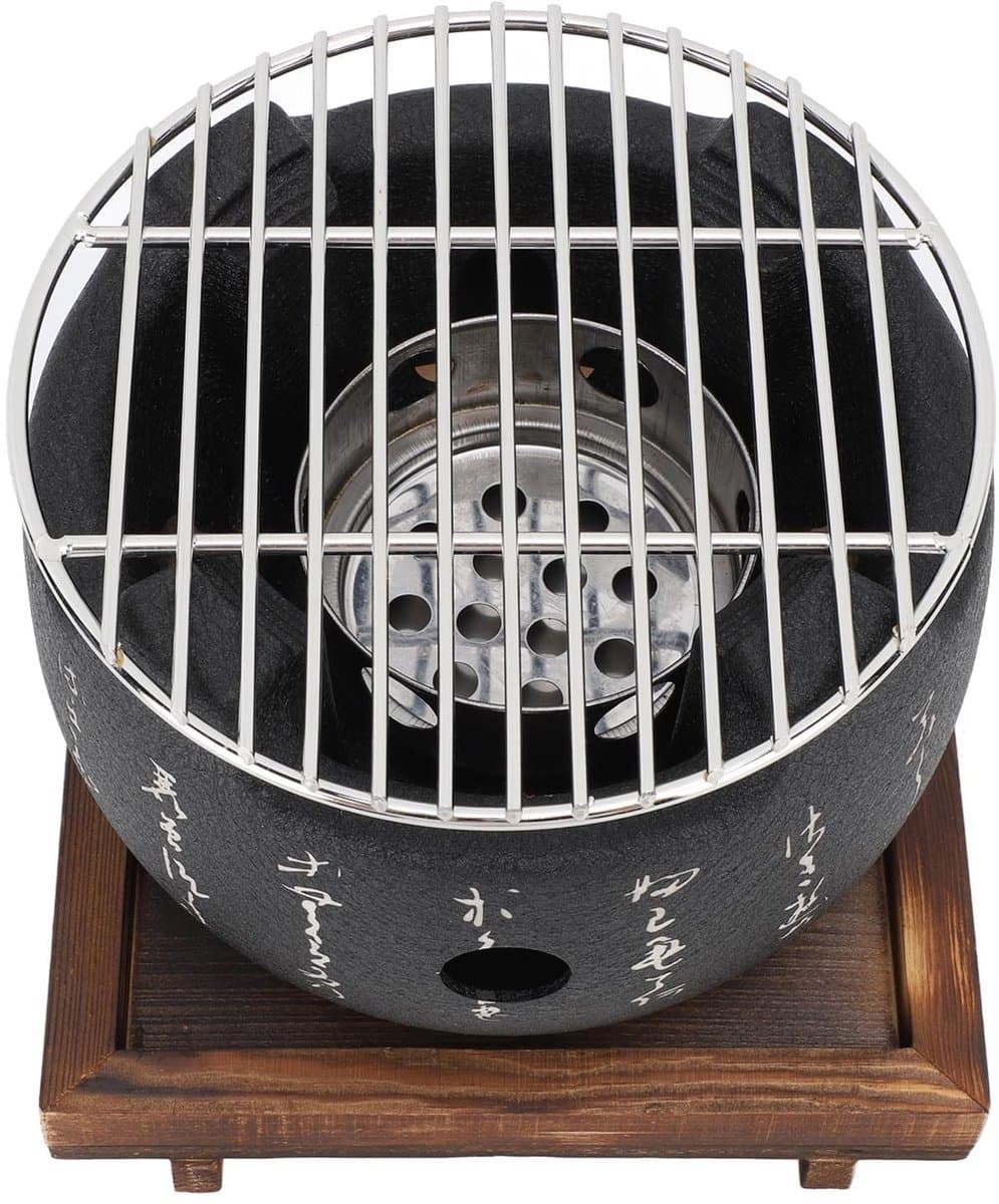 Dailygoody - Japanse Stijl Grill - Mini Draagbare Grill - Lichtgewicht en Praktisch - Houtskool Kachel - Voor Binnen en Buiten - Tafelblad Grill — afbeelding 1