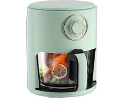 Airfryer met Glas - Friteuse Oven - Gezond Bakken - Transparante Kuip - 5L - Zwart